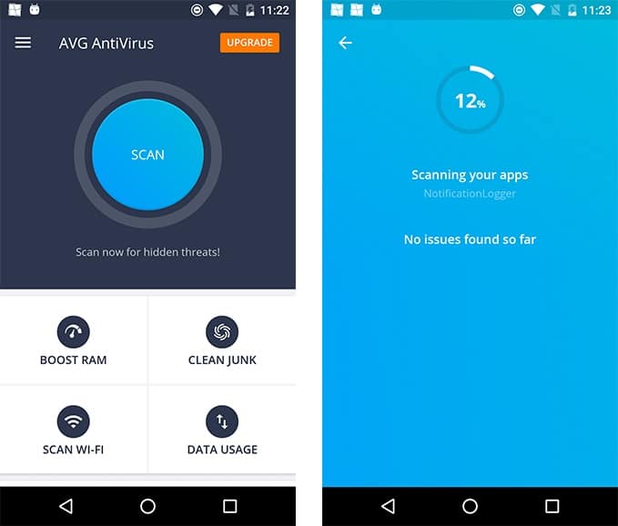 AVG teve o mesmo desempenho do Avast, boa opção de antivírus para Android gratuito em 2022