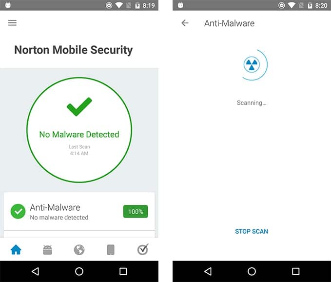 Norton foi excelente nos testes de 2022, ótimo antivírus para Android pago